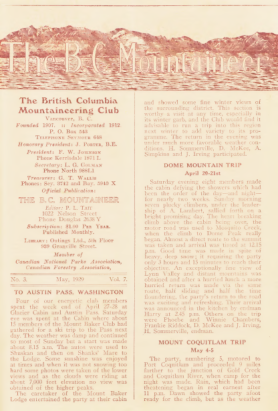 The B.C. Mountaineer 1929 May cover